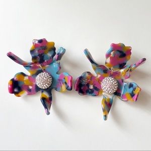 LELE SADOUGHI Crystal LiLy Clip On Earrings